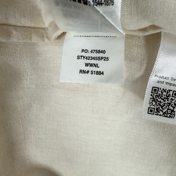 Patagonia Garden Island Top Womens Medium Whole Weave Natural Reversible New - Picture 7 of 7